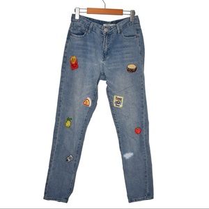 Patched Boyfriend Jeans